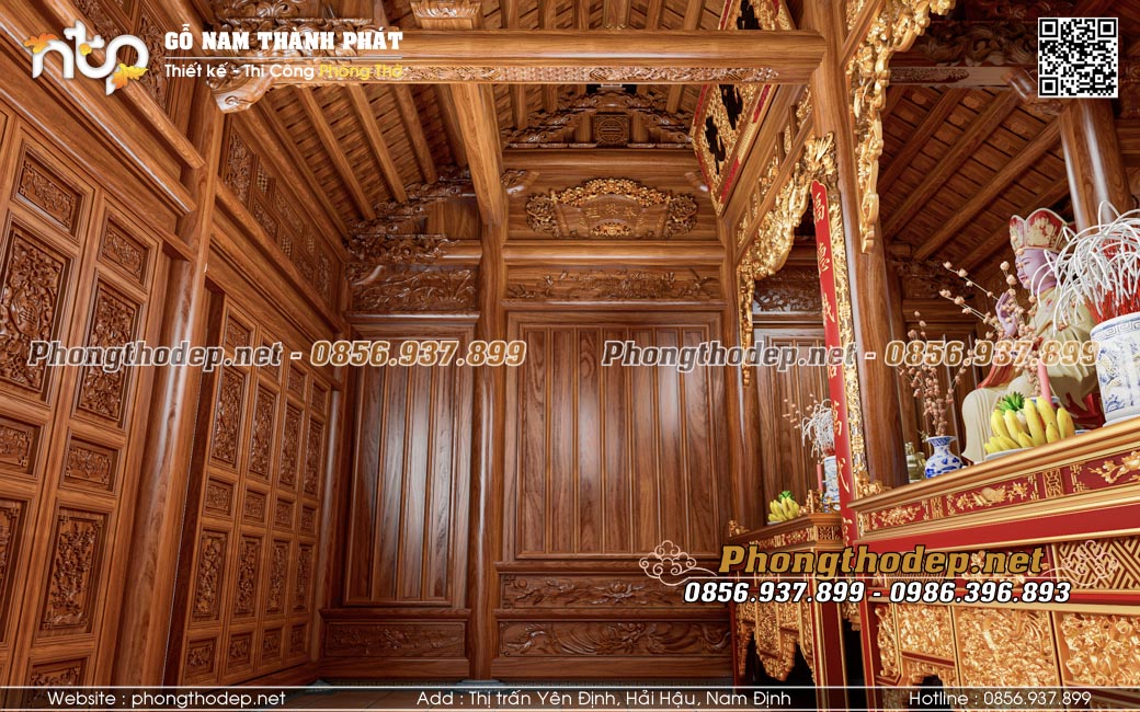 Kiến trúc chồng rường đấu sen trong nhà gỗ cổ truyền